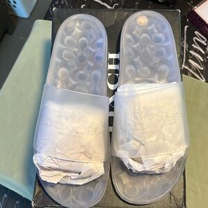 Coach Clear Slide Sandals